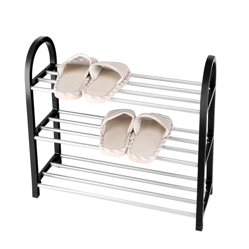 Стойка для обуви на 4 яруса стеллаж из нержавеющей стали хранения сделай сам