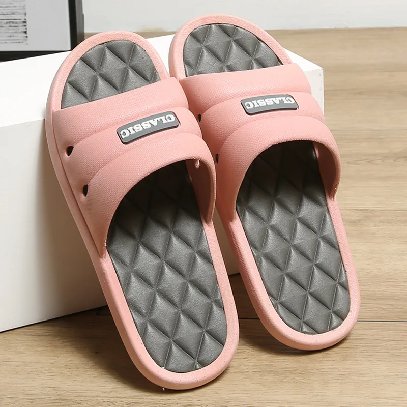 

Household cool slippers female summer 2021 new bathroom shower antiskid couples indoor household male outside wear slippers