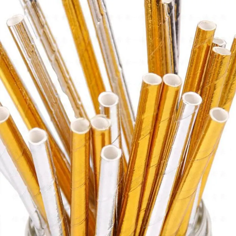 25 шт. бумажная соломинка для питья с фруктовым узором вечерние летние полосатые