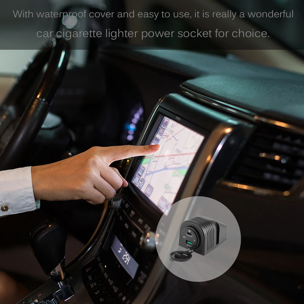 Автомобильное зарядное устройство водонепроницаемый тент USB вольтметр