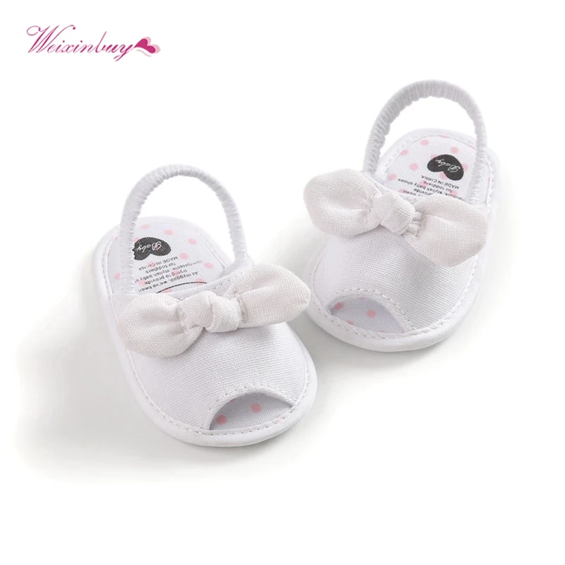 

Summer Kid Toddler Baby Girl Sweet Bow Sandals Party Princess Sandals Beach Shoes Newborn Soft Sole Soft Shoes