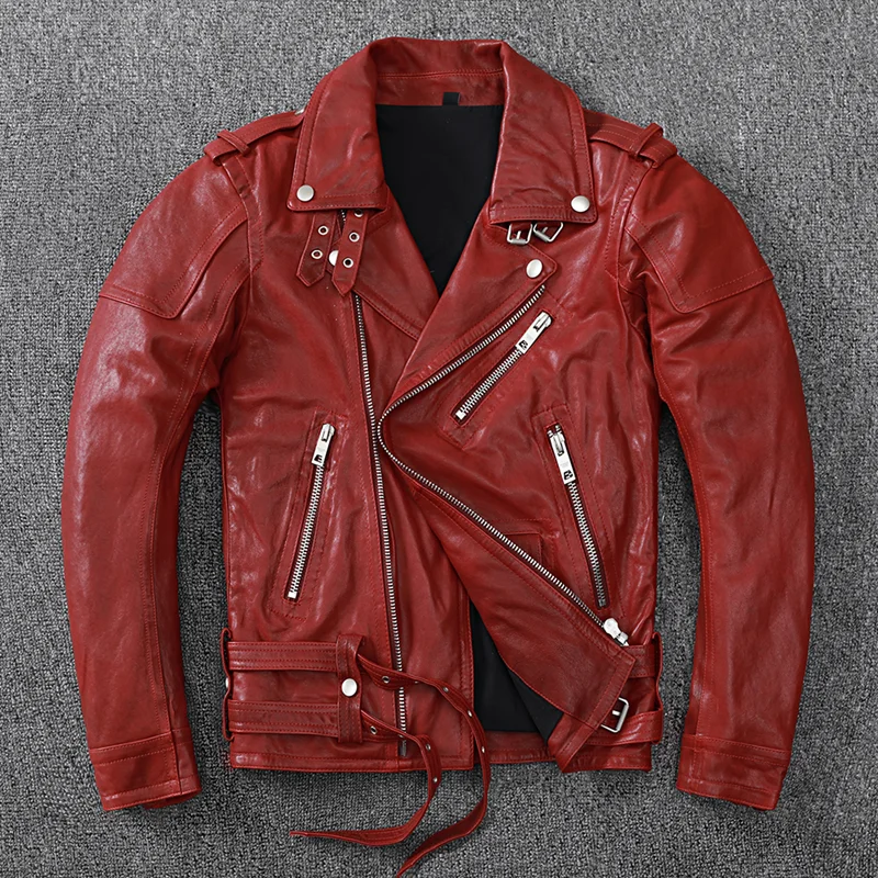 Куртка мужская демисезонная из натуральной овечьей кожи локомотивная куртка