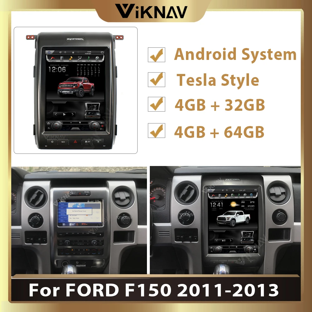 

Android вертикальный экран Автомобильный мультимедийный dvd-плеер для-FORD F150 2011 2012 2013 GPS навигация поддержка carplay