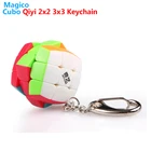 QiYi мини брелок для хлеба MoFangGe 3x3x3 кубик рубика магический куб Пирамида подвесная цепочка скоростной волшебный куб Обучающие игрушки подарок для детей