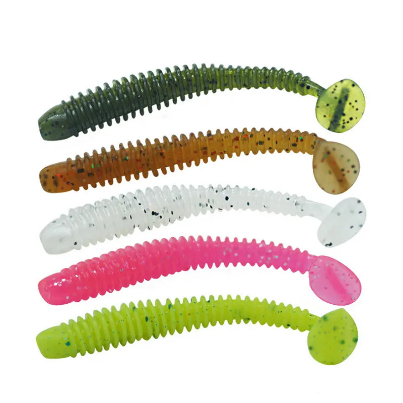 

40pcs/Lot 5cm/0.7g Soft Fishing Lure Fake Silicone Bait 5 Colors Soft Baits Isca Carp Artificial Fly Fishing Lures
