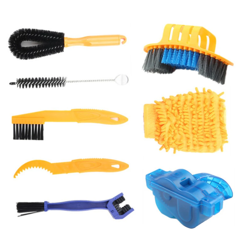 

MTB Maintenance Set Bicycle Cleaning Brush Tool BMX Bikes Multicolor For Apply To All Bicycles 8 Pieces Precision Chain Washer