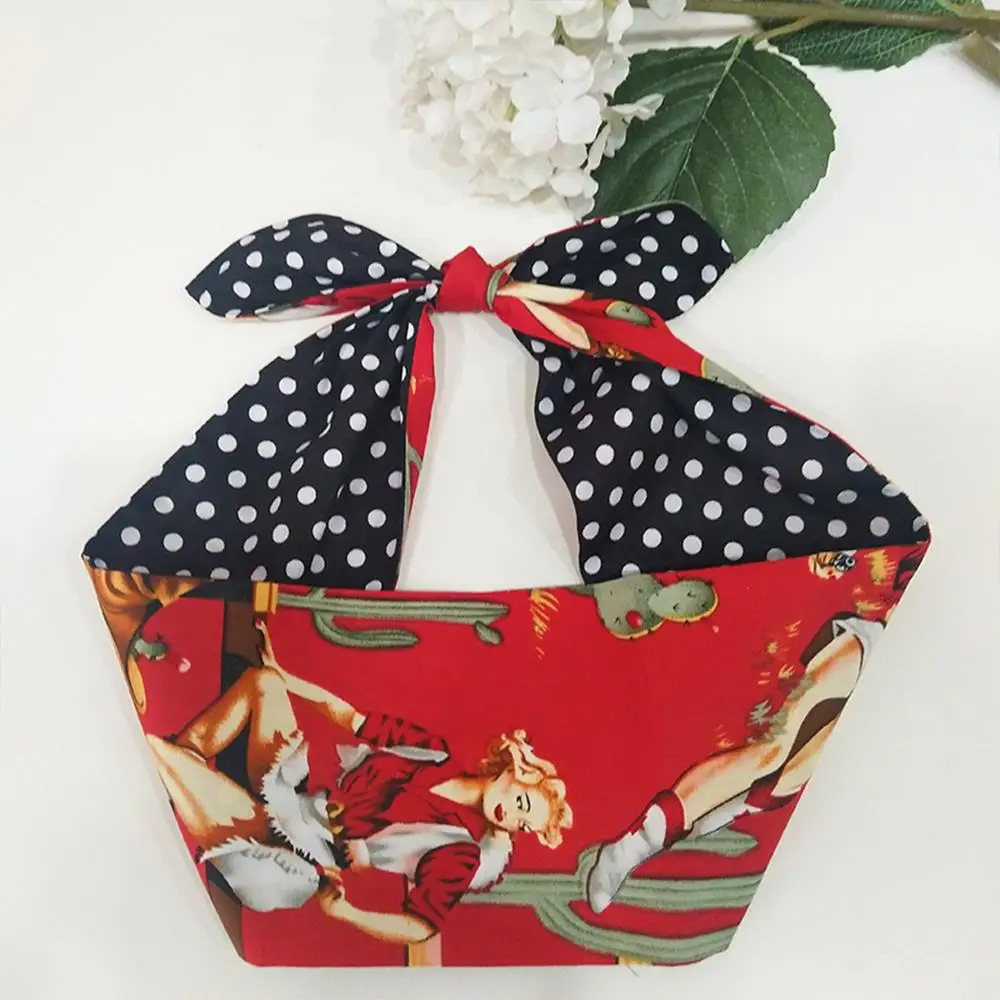 50-е Ретро стиль шарфом и капюшоном для девочки повязка на голову с милыми ушками