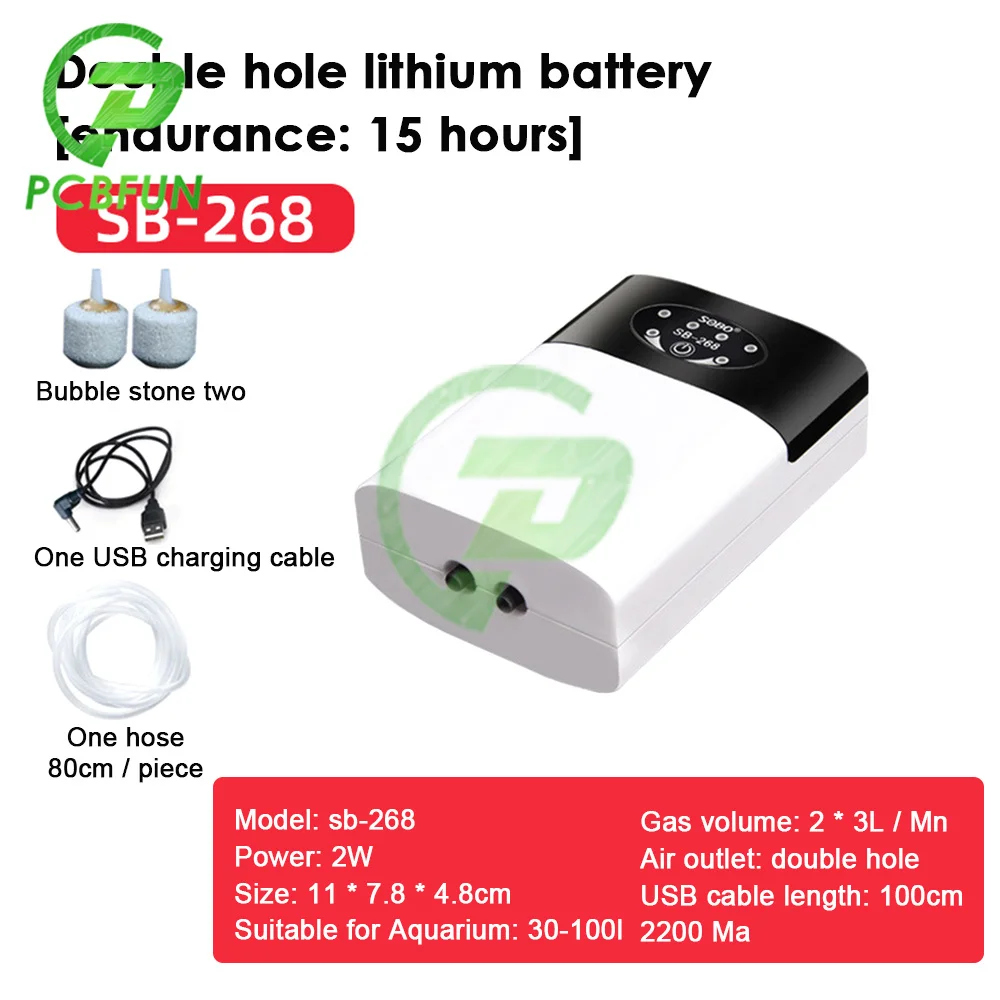 Кислородный насос двойного назначения практичный USB-зарядка портативный