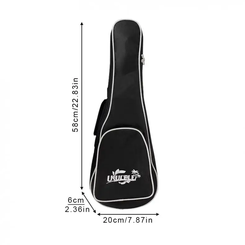 21 Inch Ukulele Bag Soft Case Cotton Ukelele Waterproof Hawaii Four String Guitar Backpack Adjustable Shoulder Straps | Спорт и