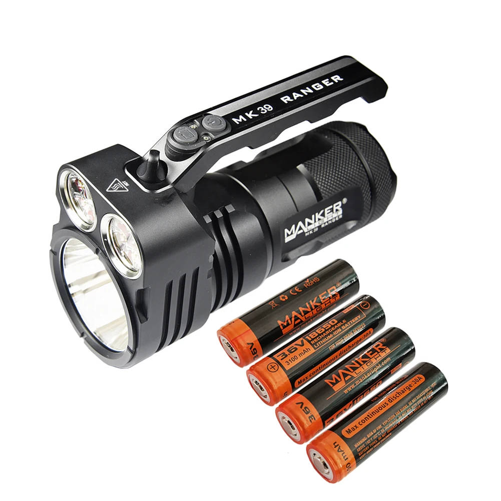 Manker MK39 Ranger 6000 люменов CREE XHP35 HI + 8x XHPG3/8x Nichia 219C светодиодный фонарик с 4x батареями