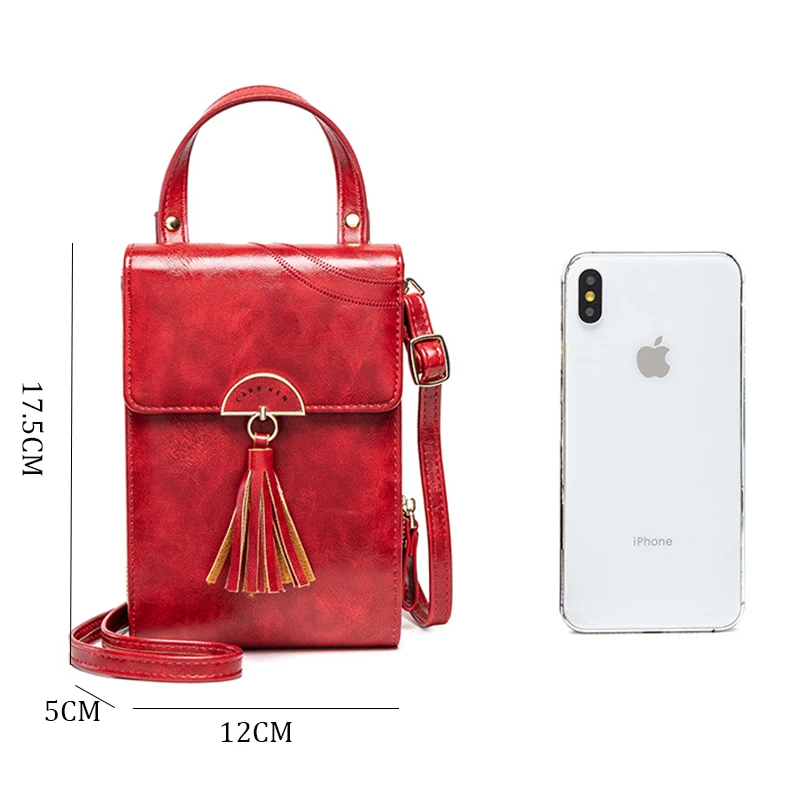 New Tassel Zipper Mini Summer Shoulder Bags For Women Lady Messenger Crossbody Phone Bag Card Holder Small Handbag Purses Female