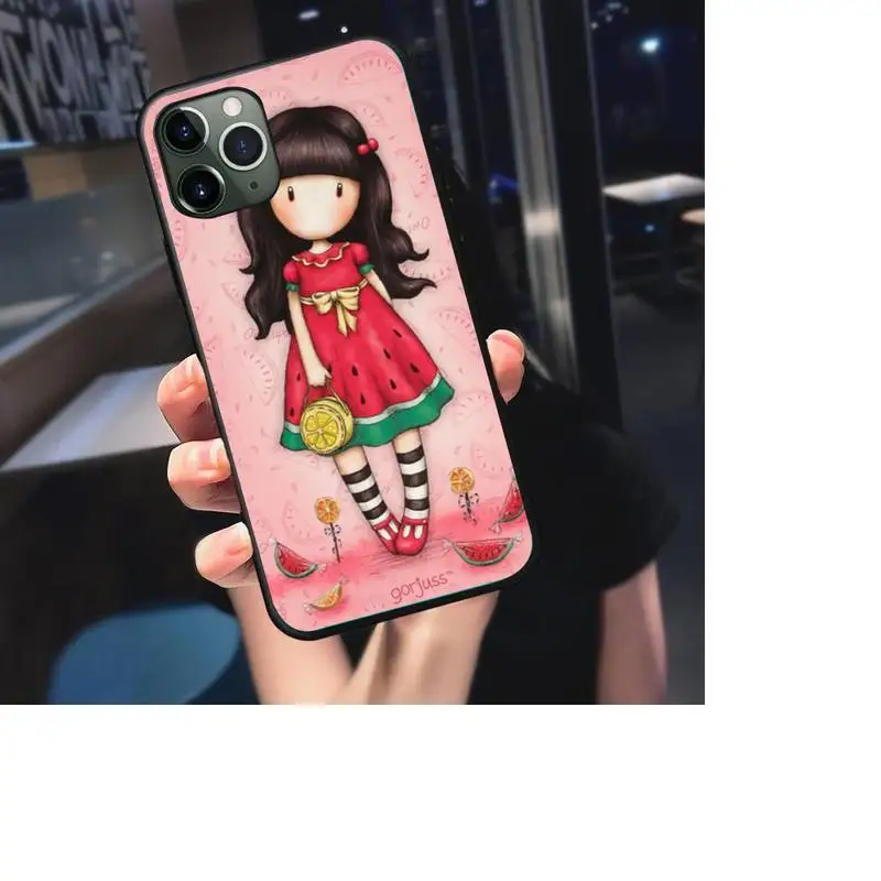 

Santoro Gorjuss cute cartoon girl Phone Case For iphone 7 8 plus x xr xs 11 12 mini pro max black soft nax fundas cover