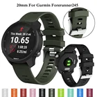 20 мм спортивный силиконовый ремешок для наручных часов Garmin Forerunner 245 245M 645 Vivoactive 3, умный браслет, ремешок для часов, цветной браслет