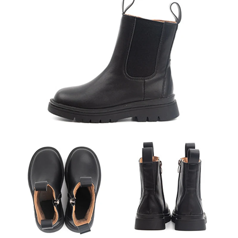 Детские ботинки челси Ботинки Martin для девочек Повседневная осенне зимняя обувь