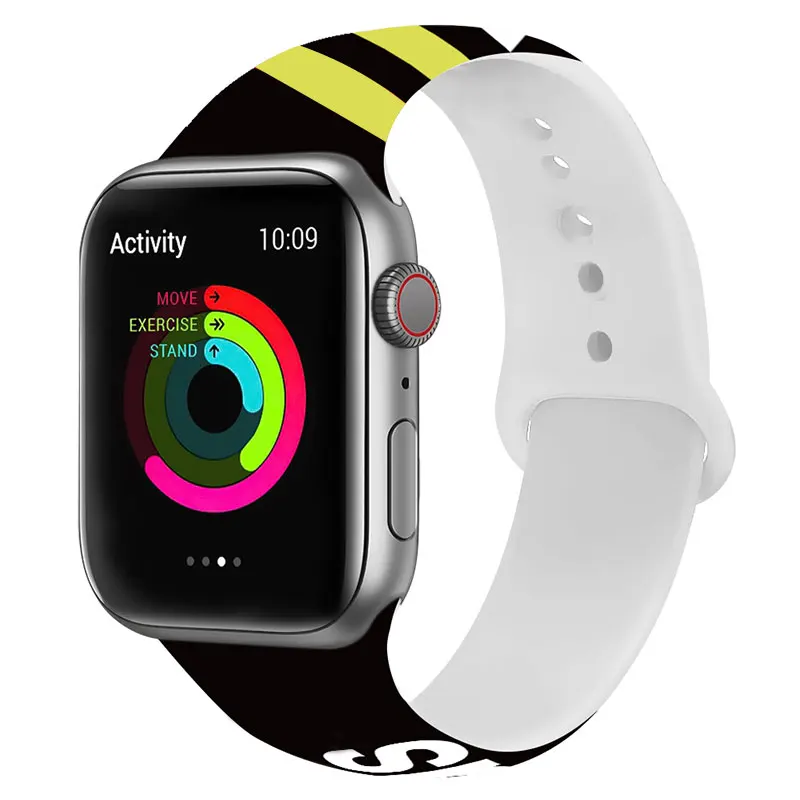 

Printing silicone strap for apple watch 6 band 40mm 44mm iwatch band bracelet Correa for apple watch strap 6 SE 5 4 38mm 42mm