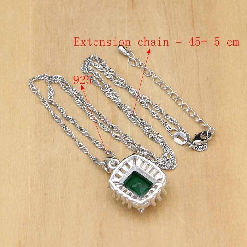 Комплект из колье и серёг серебра 925 пробы с фианитом