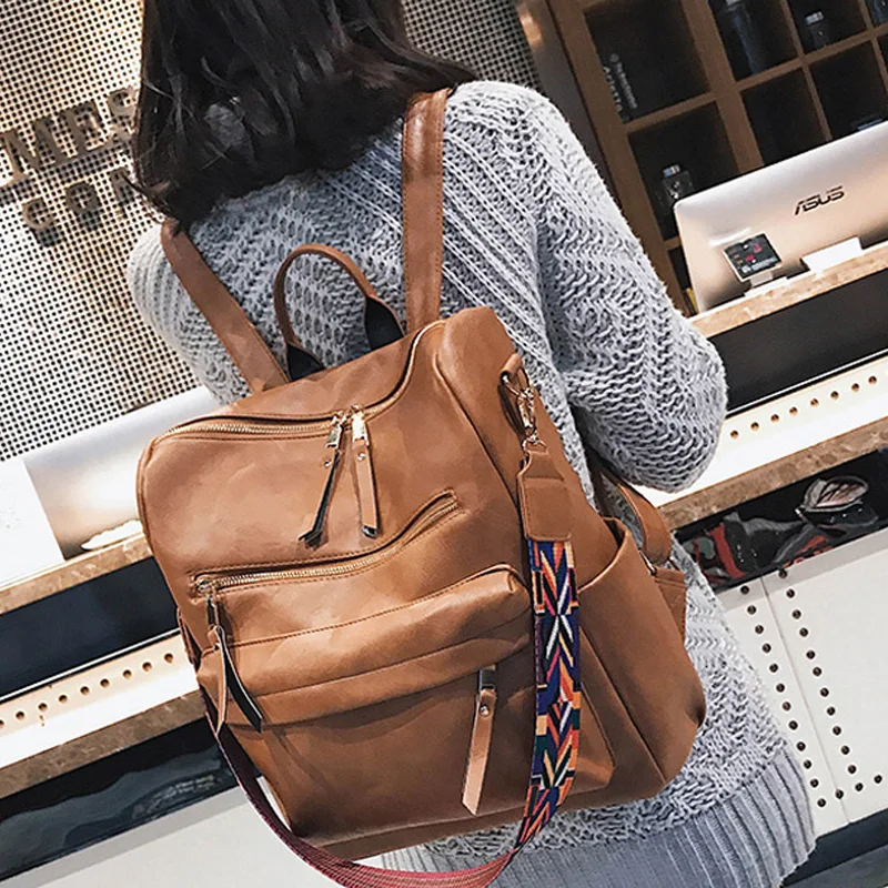 Женские рюкзаки для путешествий в стиле ретро Большой Вместительный рюкзак из