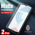 Матовое закаленное стекло для Realme C21 6,5 дюйма, 2 шт., Защита экрана для oppo realmi c21 c 21 21c RMX3201 9H, защитная пленка