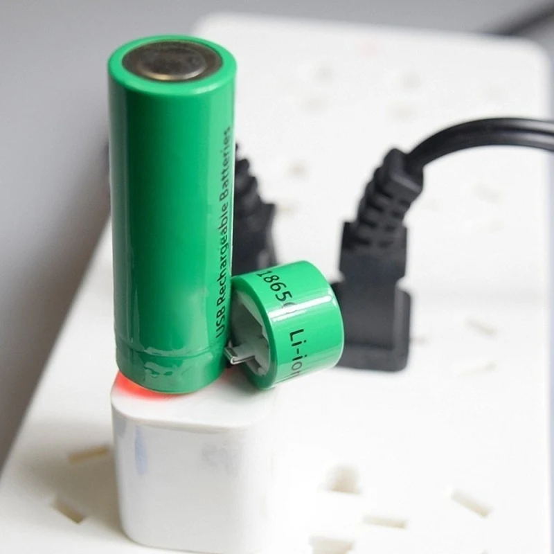 GTF 18650 3 7 в USB перезаряжаемая литий-ионная батарея зарядный разъем для фонарика 3800