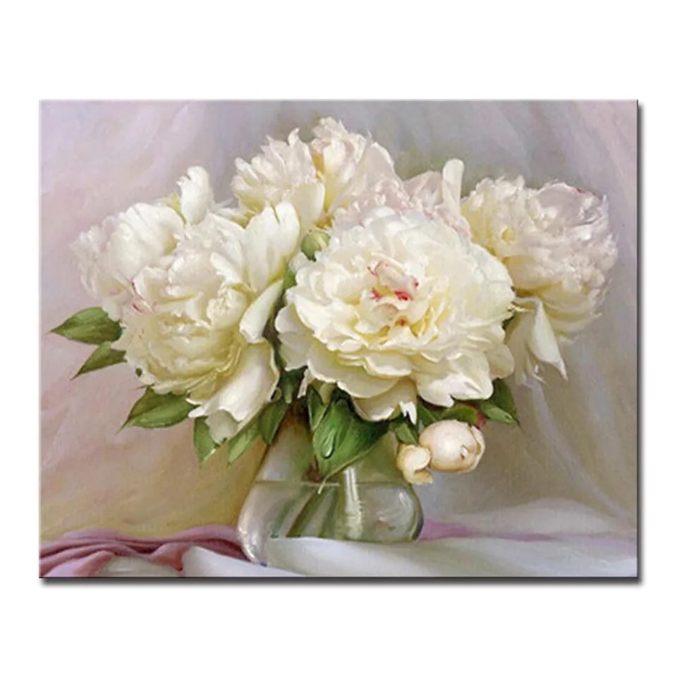 Хризантема DIY Краска ing комплекты номеров картина с каллиграфией акриловая