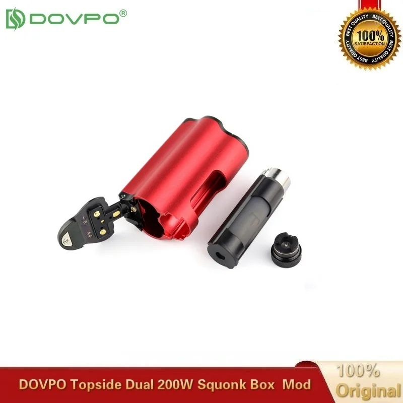 Оригинальный DOVPO Topside Dual Squonk Mod 200 Вт Top Fill TC с бутылкой 10 мл электронная сигарета