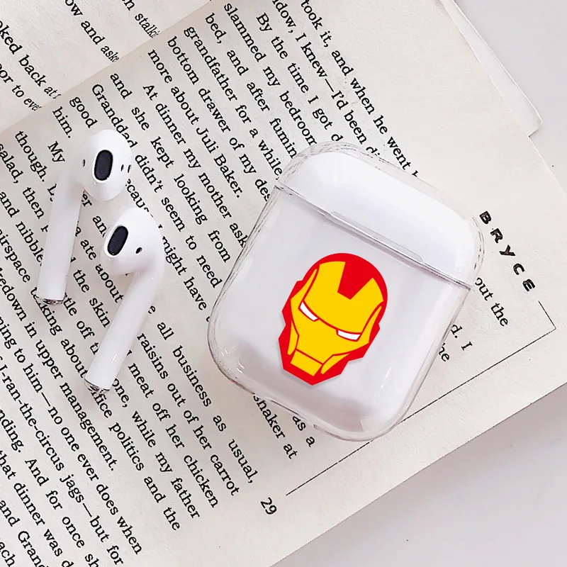 Прозрачный модный жесткий чехол из поликарбоната для Apple AirPods беспроводные Bluetooth