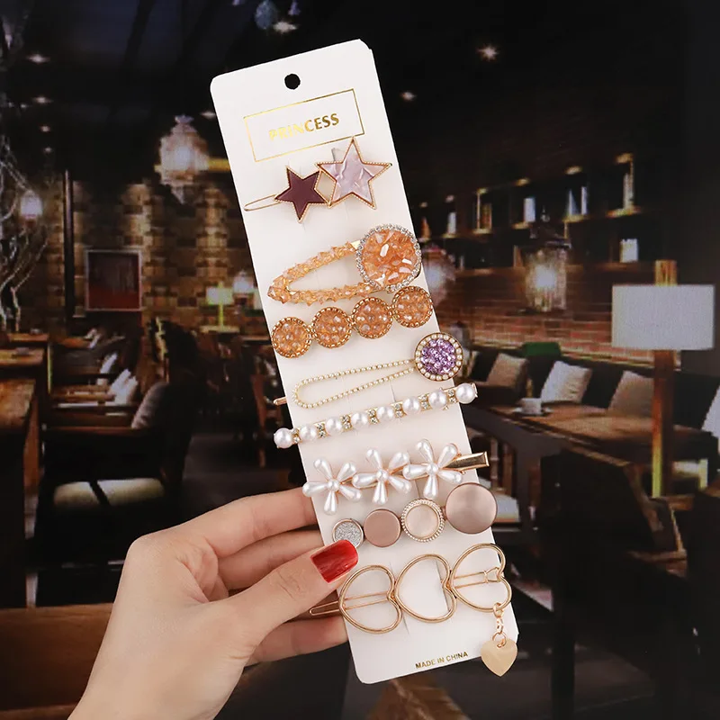 

Accessories Barrettes Hairgrips Snap Women Elegant Hairpins Clip Hair Pearl New 1set For Women Girls Headwear Styling Tools