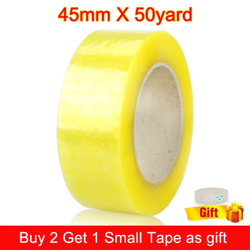 

Parcel Box Adhesive Transparent Packaging Shipping Carton Sealing Sticky Adhesive Tape Rolls Home Office School Stationery