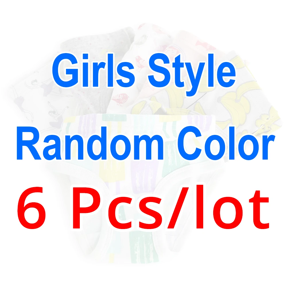 6 Pcs 3/6/9 шт./лот хлопковое детское нижнее белье; трусы для девочек Милая одежда с рисунком героев из мультфильма; хорошее качество; с бантом для детей, трусы для девушек короткие трусики для Одежда для малышей - Цвет: 6 Pcs