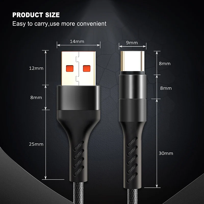 Кабель USB C кабель type C кабель для мобильного телефона Быстрая зарядка телефонный кабель для samsung S9 huawei P10 nintendo Oneplus 5 черный C245