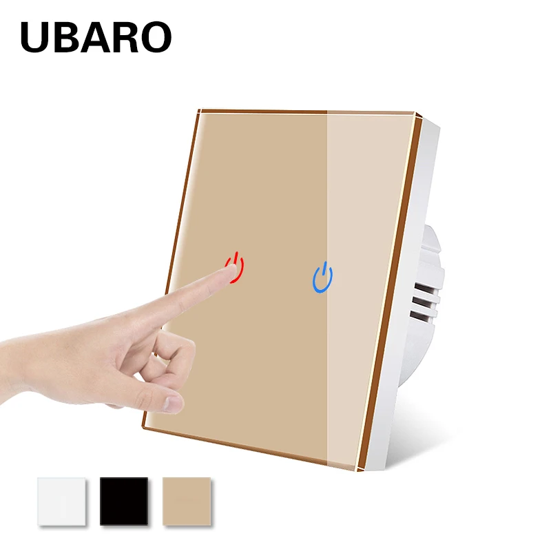 UBARO ес/великобритания белая кристаллическая стеклянная панель настенный