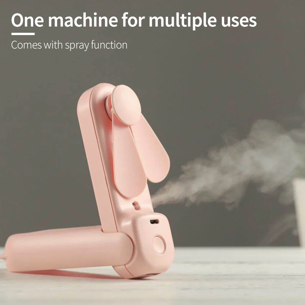 

USB Mini Fold Fan Electric Portable Hold Small Air Cooler Originality Charging Household Electrical Appliances Desktop Ventilado