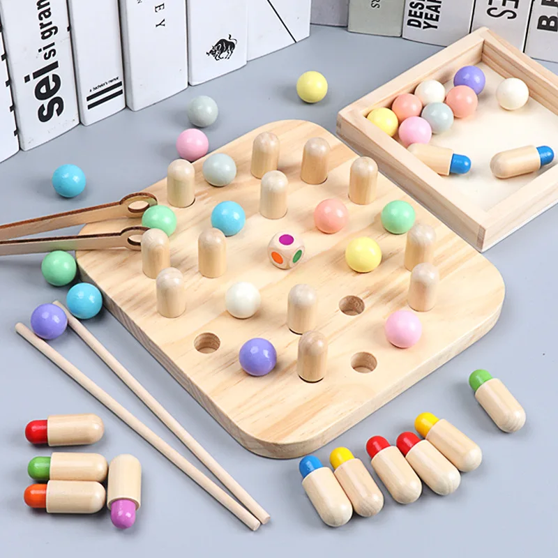 

Новые Вечерние игры для детей, забавная деревянная палочка для игры в шахматы, настольная игра с цветными когнитивными способностями, игруш...