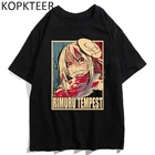 Rimuru Tempest Tensei Shitara Slime Datta Ken футболки с аниме рисунком с мультяшным принтом Harajuku, летняя повседневная мужская футболка, новинка, уличная одежда