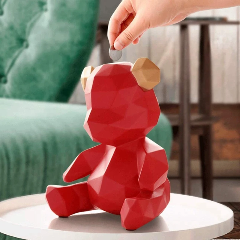 

Piggy Bank Bear Statue Money Box Gift Wedding Storage Child Money Coin