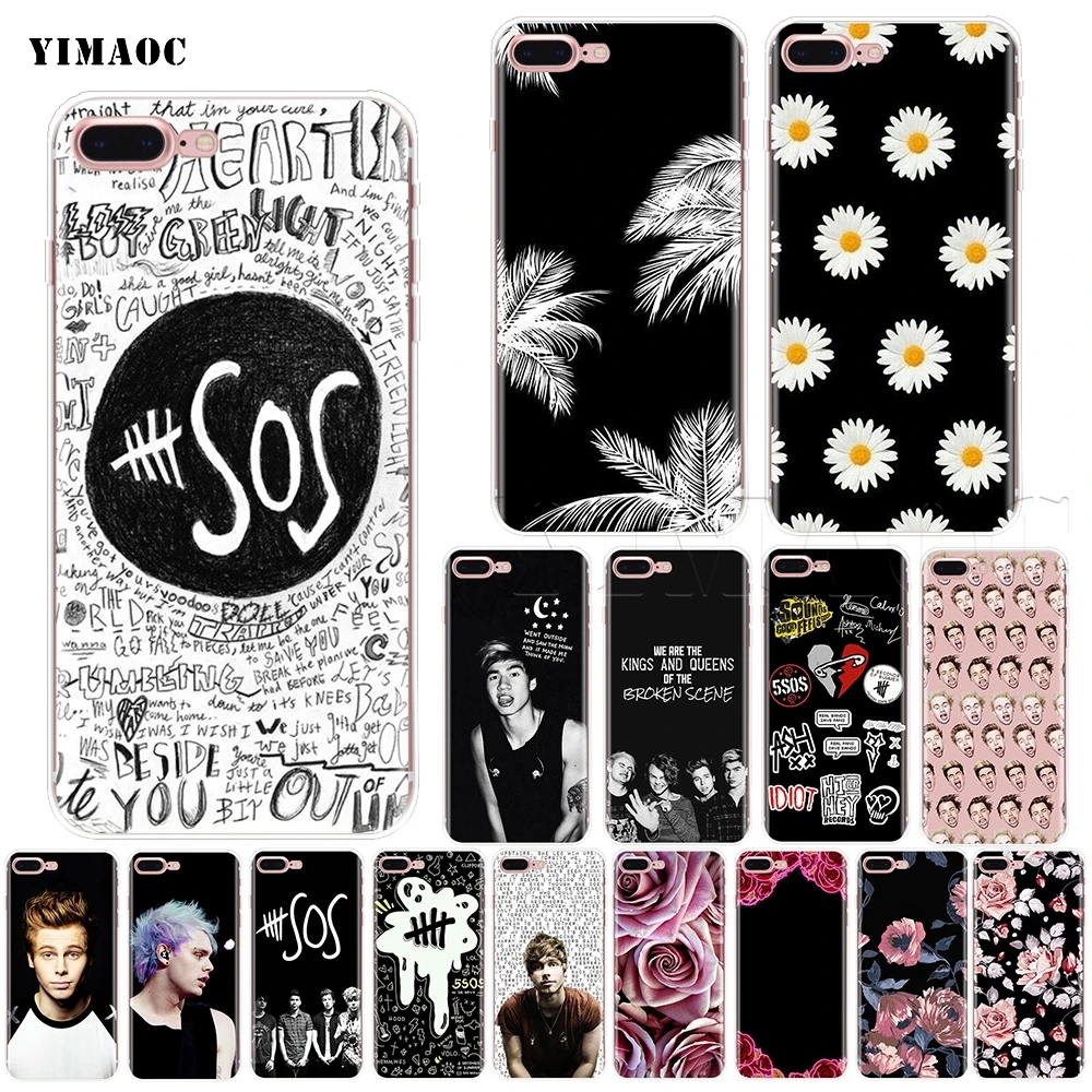 YIMAOC 5sos 5 секунд лета Мягкий силиконовый чехол для iPhone 11 Pro XS Max XR X 8 7 6 6S Plus 5s se |