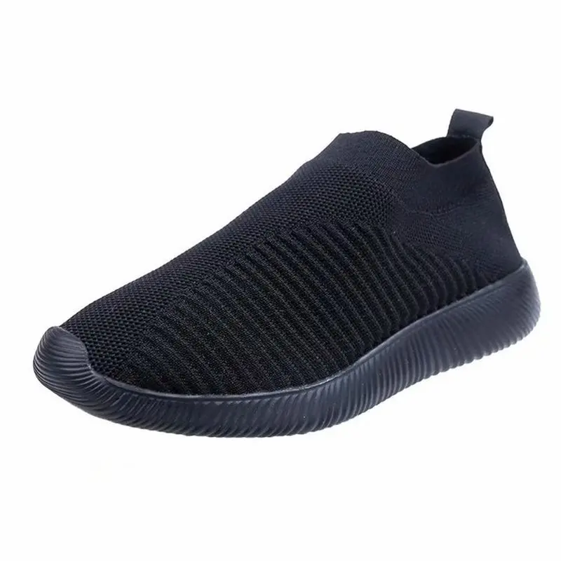 Slip-on Rubber Ladies Shoes Breathable Mesh Sneakers Women Flats Comfortable Flat Casual Vulcanized Woman 2019 | Обувь