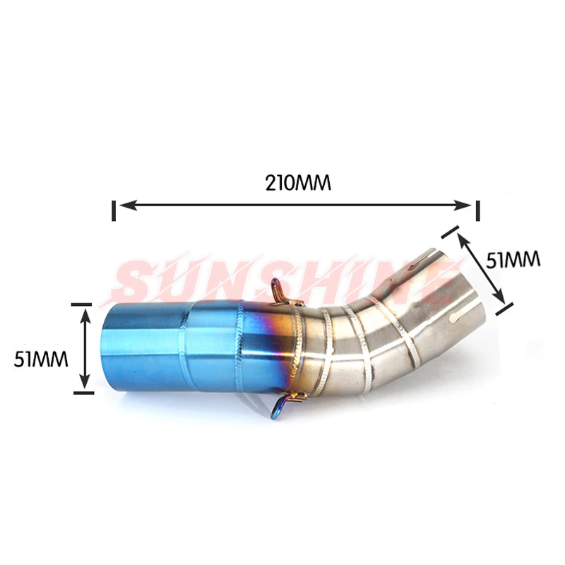 Для Z900 средняя выхлопная труба слипоны для мотоцикла соединение звено половина
