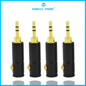 AUX TRS позолоченный штекер для наушников 2,5 мм аудио кабель адаптер стерео двухканальный разъем для наушников с басами разъемы