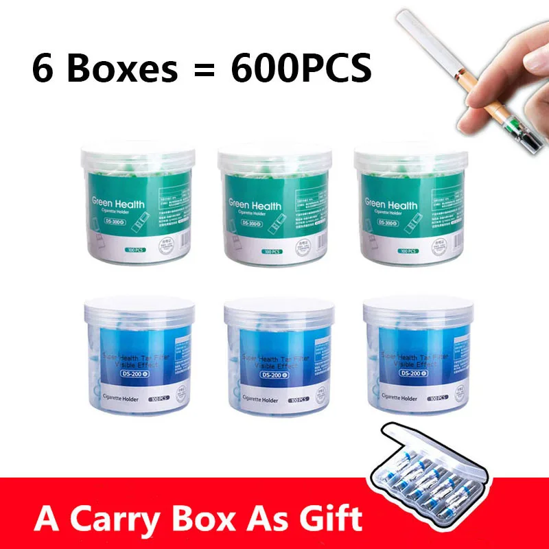 

600pcs/Set Disposable Cigarette Filter Pipe Tip Cigarettes Holder For Reduce Tar Cleaning Container Smoking Accessories Men Gift