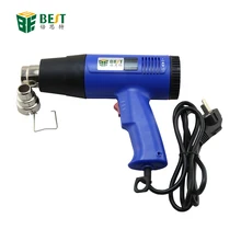 BEST-8016 High Quality Mobile Phone LCD Display 1600W 12V-220V Portable Mini Cordless Digital heat Gun