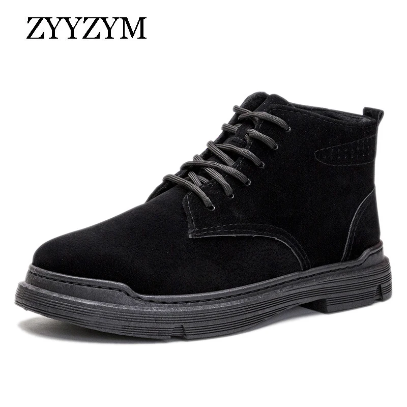 

ZYYZYM Men's Martin Boots 2021 Spring Autumn New High Top Casual Fashion Shoes