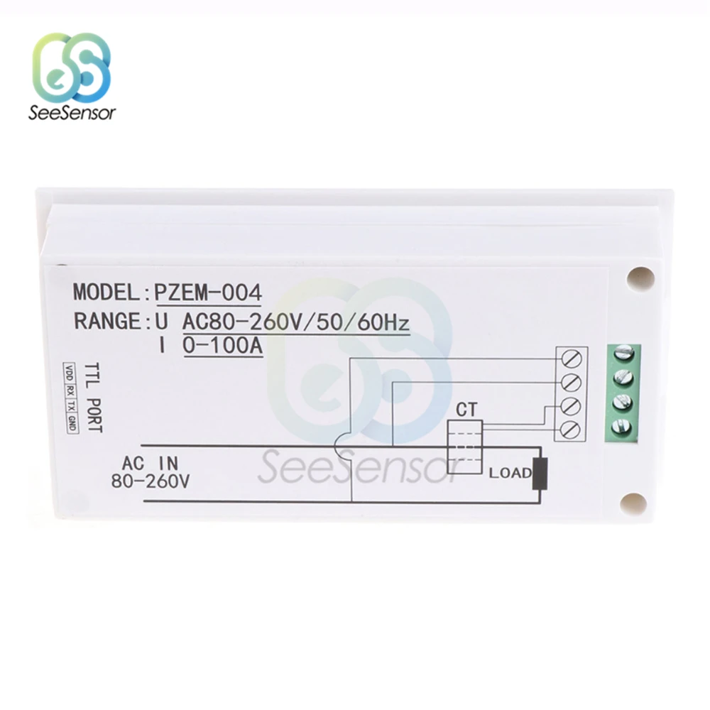 4 в 1 светодиодный цифровой вольтметр Амперметр Ваттметр Ватт тестер мощности