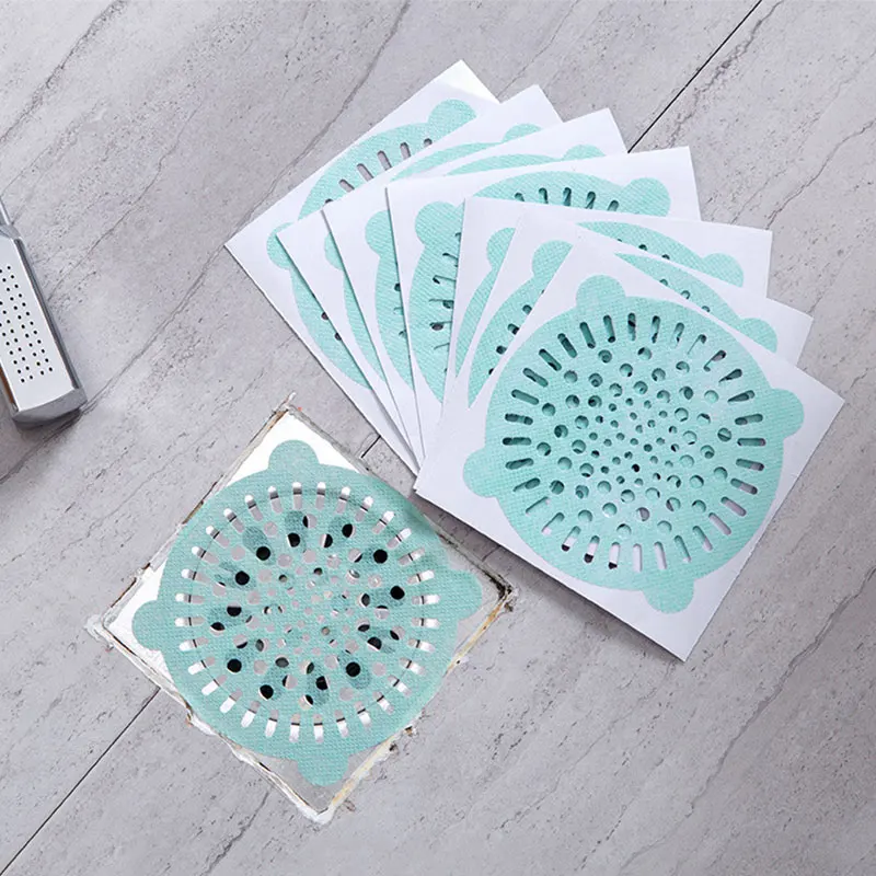 

Disposable Bathroom Sewer Outfall Filter Stickers Hair Filter Sticker Pool Filter Kitchen Supplies Anti-Blocking Strainer New