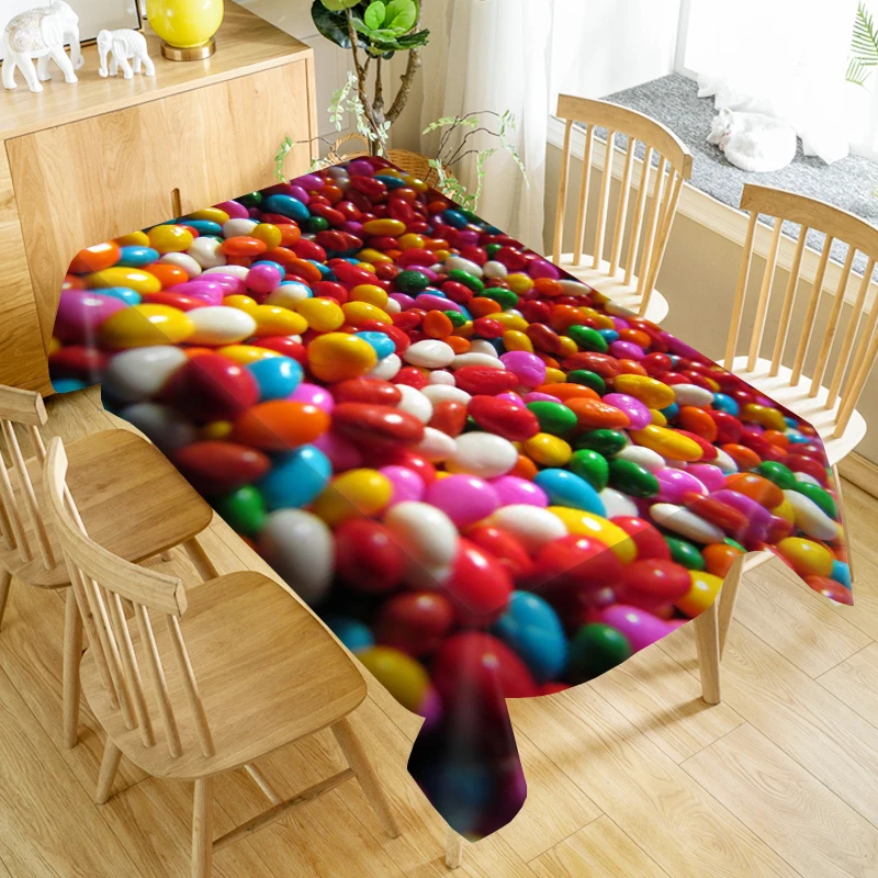 New Arrival Colorful Candy Tablecloth Washable Cloth Thicken Oxford Rectangular Table for Wedding 140X250cm | Дом и сад