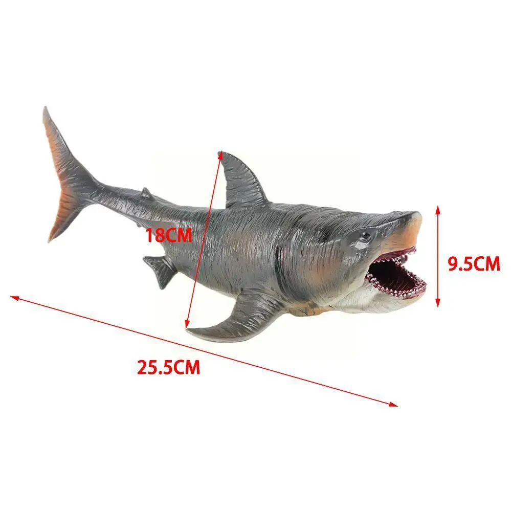 Морские животные Megalodon Beluga фигурки большой акулы экшн-фигурки голубая игрушка
