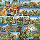 Мозаика с вышивкой динозавра, животное 5D, сделай сам, алмазная живопись, тираннозавр стразы, картины, украшение для дома