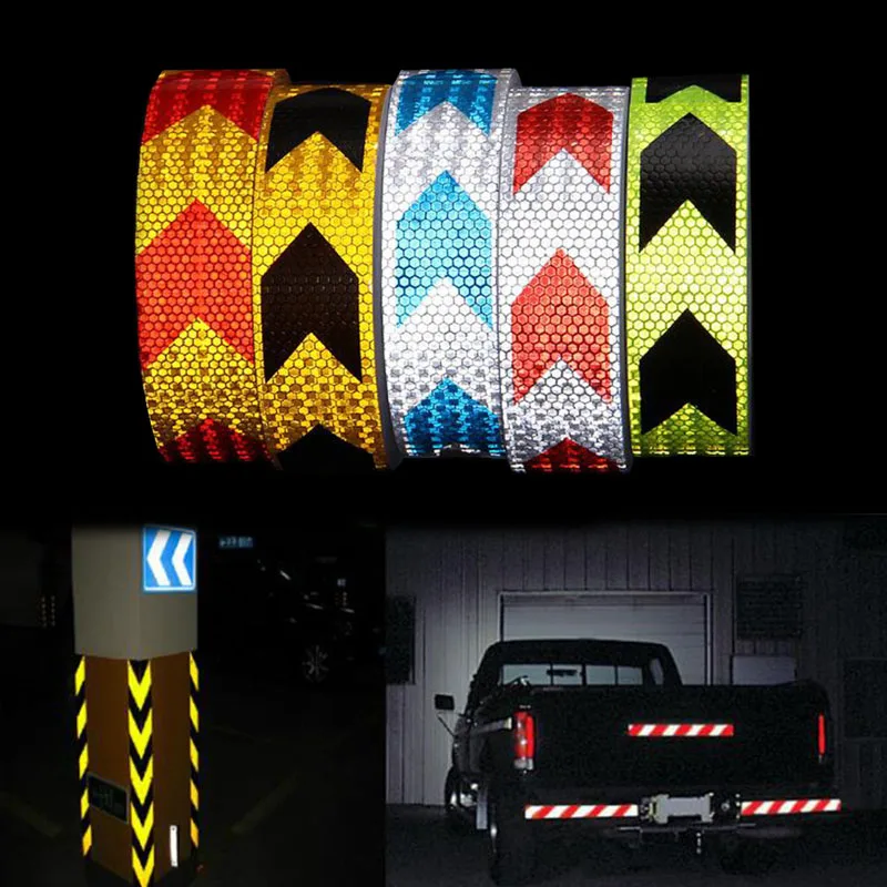 

300cmx5cm Car Safety Warning Tape Reflective Sticker Reflective Strips for Car Bicycle Scooter Truck DIY Decor Accessories Tools
