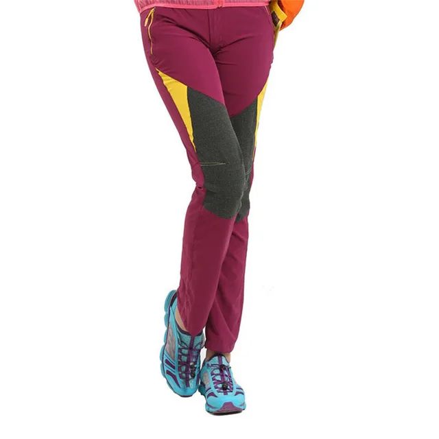 Women Purple Red JACKSANQI мужские женские летние новые Стрейчевые быстросохнущие Спортивные Брюки Походные альпинистские треккинговые походные женские брюки RA252 - Цвет: Women Purple Red