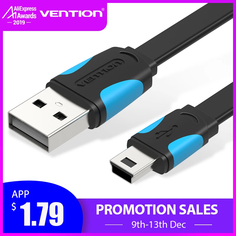 Vention Mini USB кабель Mini USB к USB кабель передачи данных для быстрой зарядки для сотового телефона цифровой камеры HDD MP3 MP4 плеер планшеты gps
